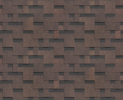 Гибкая черепица DÖCKE PIE Тетрис Коричневый