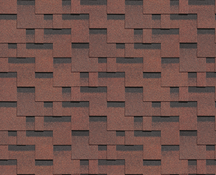 Гибкая черепица DÖCKE PIE Тетрис Красный