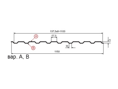Профилированный лист МП-20